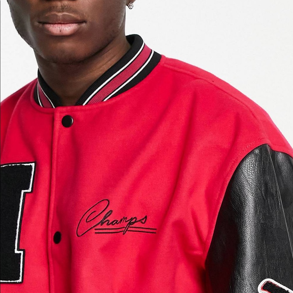 Pink and black varsity jacket - Picture 3 of 4